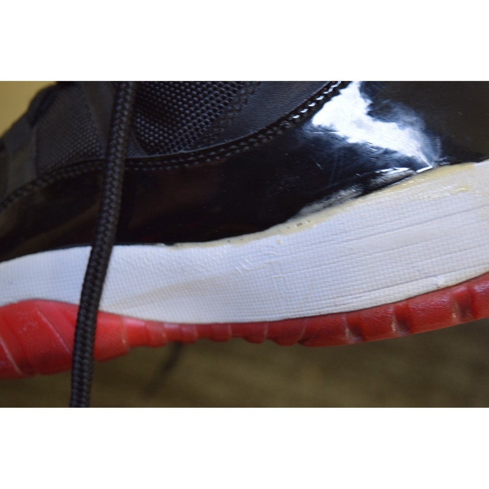 Nike 2012 Air Jordan 11 Retro Bred Patent 378037-010 MENS 12 NEED SOLES REGLUED - Picture 12 of 16